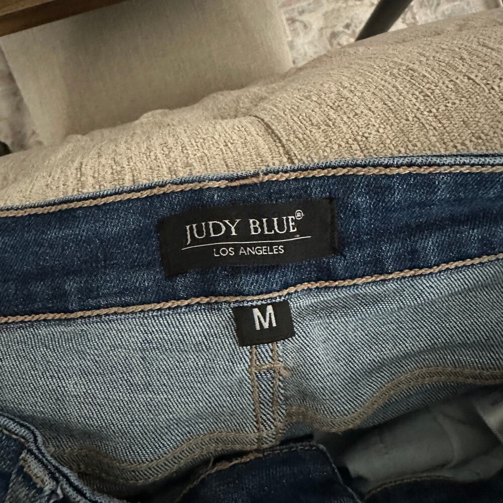 Judy Blue Jean Shorts Women’s M Beach Splash Mid Rise Stretch - Picture 4 of 4